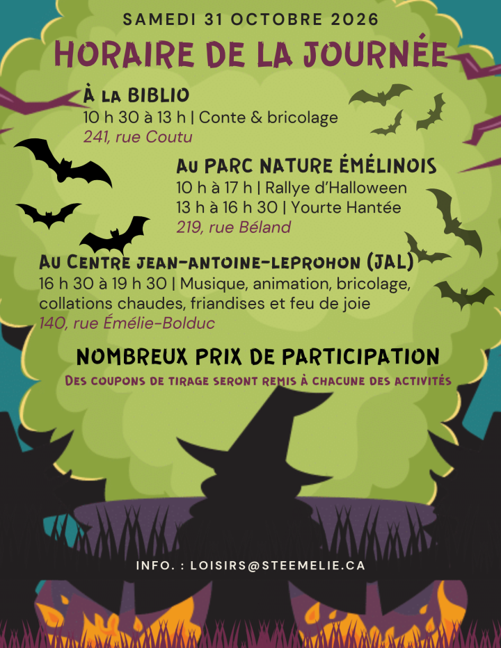 HALLOWEEN à Sainte-Émélie | Des activités pour toute la famille dès 10 h