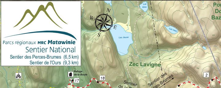 Télécharger la carte des sentiers du Lac Koël (2)